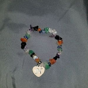 Rock bracelet with letter N